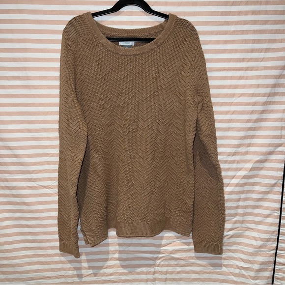 Old Navy Brown Chevron Knit Sweater - M - Picture 2 of 3